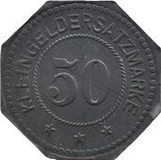 50 Pfennig - Crossen Leonhardt Söhne, Germany,  reverse image