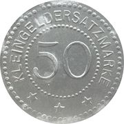 50 Pfennig - Unter-Kreuzberg Vincenz Lenz Gastwirt and Handlung, Germany,  reverse image