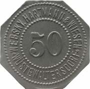 50 Pfennig - Wüstewaltersdorf Websky, Hartmann and Wiesen obverse image