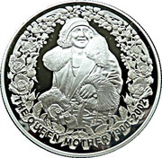 5 Dollars - Elizabeth II 4th Portrait - The Queen Mother - Silver Proof, Australia, 2002 reverse image
