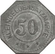 50 Pfennig - Eydtkuhnen Ernst Kühlich, Germany, 1914 reverse image