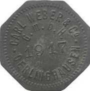 50 Pfennig - Oerlinghausen Carl Weber and C° G.m.b.H. obverse image