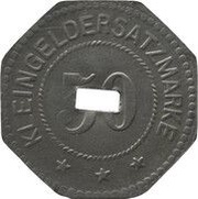 50 Pfennig - Hindenburg Oberschlesien, Germany, 1918 reverse image