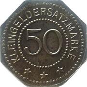 50 Pfennig - Laurahütte Schlesien, Germany, 1918 reverse image