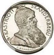 20 Franga Ari Skanderbeg; Prova reverse image