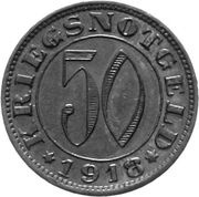 50 Pfennig - Wyhlen Baden, Germany, 1918 reverse image