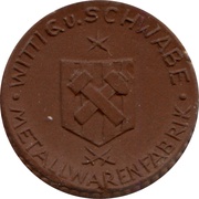 1 Mark - Lengefeld im Erzgebirge Wittig u. Schwabe, Germany, 1921 reverse image