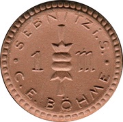 1 Mark - Sebnitz in Sachse C. E. Böhme obverse image