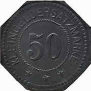 50 Pfennig - Griesheim Chem. Fabr. Elektron Werk Oehler, Germany,  reverse image
