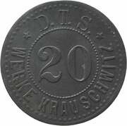 20 Pfennig - Krauschwitz D.T.S. Werke obverse image
