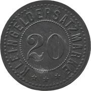 20 Pfennig - Krauschwitz D.T.S. Werke, Germany,  reverse image