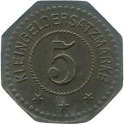 5 Pfennig - Schorndorf W. Leibbrand Konservenfabrik, Germany,  reverse image