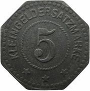 5 Pfennig - Algringen, Germany,  reverse image