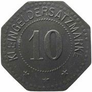 10 Pfennig - Algringen, Germany,  reverse image
