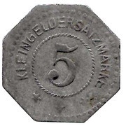 5 Pfennig - Busendorf Lothringer Walzengiesserei, Germany,  reverse image