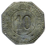 10 Pfennig - Busendorf Lothringer Walzengiesserei, Germany,  reverse image