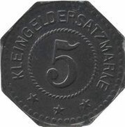 5 Pfennig - Erstein, Germany, 1917 reverse image