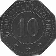 10 Pfennig - Erstein, Germany, 1917 reverse image