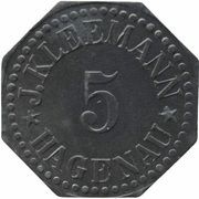5 Pfennig - Hagenau J. Kleemann obverse image
