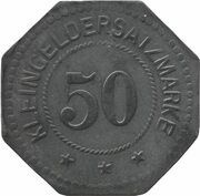 50 Pfennig - Hayingen, Germany,  reverse image