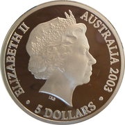 5 Dollars - Elizabeth II 4th Portrait - Finale - Australia's Volunteers obverse image