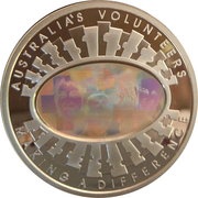 5 Dollars - Elizabeth II 4th Portrait - Finale - Australia's Volunteers, Australia, 2003 reverse image
