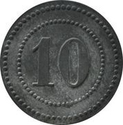 10 Pfennig - Oberhofen Soldatenheim, Germany,  reverse image