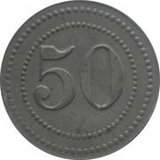50 Pfennig - Oberhofen Soldatenheim, Germany,  reverse image