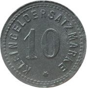 10 Pfennig - Zabern, Germany, 1917 reverse image