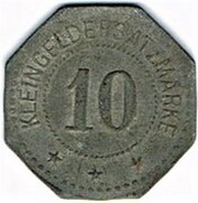 10 Pfennig - Diedenhofen / Thionville 57 Festungs-Feuerwehr, Germany, 1917 reverse image