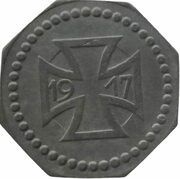 50 Pfennig - Diedenhofen, Germany, 1917 reverse image