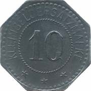 10 Pfennig - Weissenburg, Elsass, Germany, 1917 reverse image