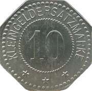 10 Pfennig - Weissenburg, Elsass, Germany, 1917 reverse image