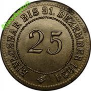 25 Pfennig - Anhalt, Germany,  reverse image