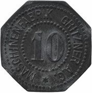 10 Pfennig - Durlach Maschinenfabrik Gritzner A.G. obverse image