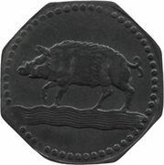 10 Pfennig - Eberbach, Germany, 1917 reverse image