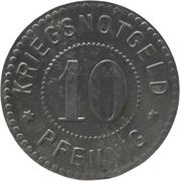 10 Pfennig - Emmendingen, Germany, 1914 reverse image