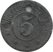 5 Pfennig - Ettenheim, Germany,  reverse image