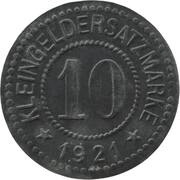 10 Pfennig - Ettenheim, Germany, 1921 reverse image