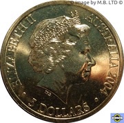 5 Dollars - Elizabeth II 4th Portrait - Tasmania Bicentenary obverse image