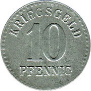 10 Pfennig - Furtwangen, Germany, 1918 reverse image