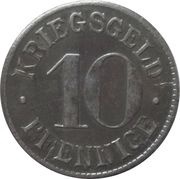 10 Pfennig - Heidelberg, Germany, 1919-1920 reverse image