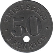 50 Pfennig - Heidelberg, Germany, 1918-1919 reverse image