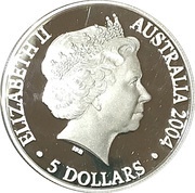 5 Dollars - Elizabeth II 4th Portrait - Adelaide to Darwin Railway - Silver Proof obverse image