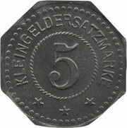5 Pfennig - Herbolzheim Arnold Schindler, Germany,  reverse image