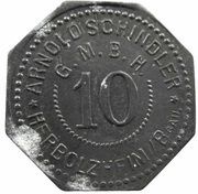 10 Pfennig - Herbolzheim Arnold Schindler obverse image