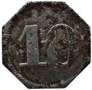 10 Pfennig - Neustadt im Schwarzwald Kantine der Papierfabrik, Germany,  reverse image
