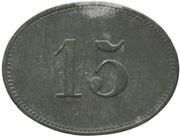 15 Pfennig - Neustadt im Schwarzwald Kantine der Papierfabrik, Germany,  reverse image