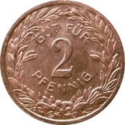 2 Pfennig - Pforzheim B.H. Mayers Hof-Kunst-Präge Anstalt, Germany,  reverse image