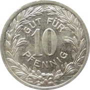 10 Pfennig - Pforzheim B.H. Mayers Hof-Kunst-Präge Anstalt, Germany,  reverse image